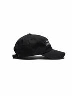 “Make Venezuela De Pinga Again” embroidered black dad hat — Venezuelan political humor, side view #color_black
