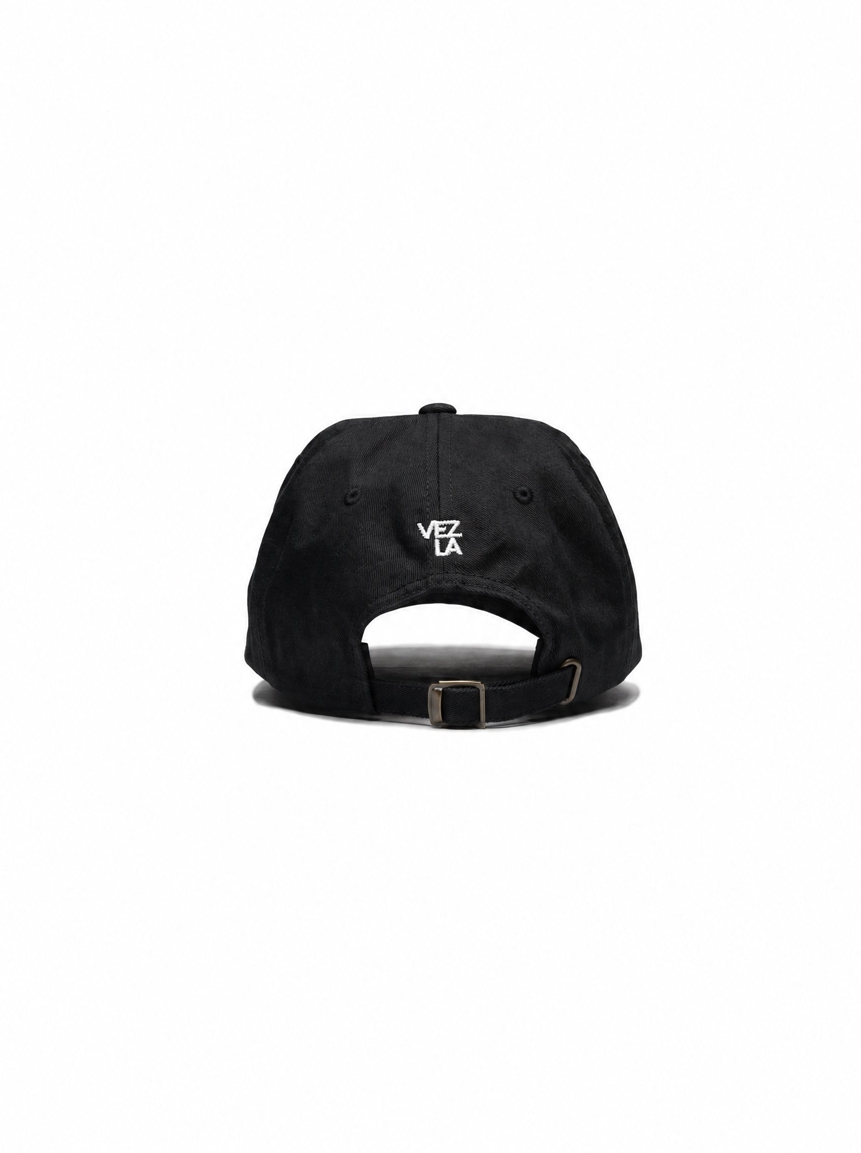 “Make Venezuela De Pinga Again” embroidered black dad hat — Venezuelan political humor, back view #color_black