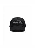 “Make Venezuela De Pinga Again” embroidered black dad hat — Venezuelan political humor, front view #color_black