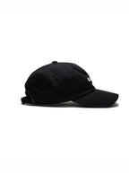 “Que Lacreo” embroidered black dad hat — Venezuelan slang streetwear, side view #color_black
