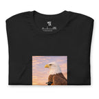 White eagle and turpial t-shirt in vintage black, folded detail — Venezuelan t-shirt #color_vintage_black