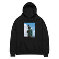 “F*ck Dictators” Chávez statue oversized hoodie in black, front view — Venezuelan political humor #color_black