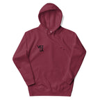 Canserbero “All We Need Is Love” hoodie in maroon, back view — Canserbero merch #color_maroon