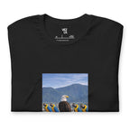White eagle and guacamayas t-shirt in vintage black, folded detail — Venezuelan t-shirt #color_vintage_black