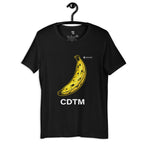 “Maduro CDTM” t-shirt in black, front view — Venezuelan political humor #color_black