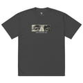 “Patria, Capitalismo y Vida” oversized faded tee in faded black, front view — Venezuelan political humor #color_faded_black