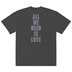 Canserbero portrait oversized faded tee in faded black, back view — Canserbero merch #color_faded_black