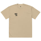 Canserbero “All We Need Is Love” oversized faded tee in faded khaki, back view — Canserbero merch #color_faded_khaki