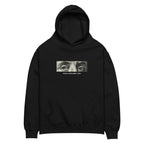 “Patria, Capitalismo y Vida” oversized hoodie in black, front view — Venezuelan political humor #color_black