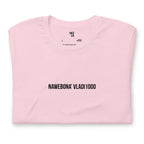 “Nawebona’ Vladi1000” t-shirt in soft pink, folded detail — Venezuelan t-shirt #color_soft_pink