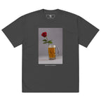 “Hopeless, not heartless” oversized faded tee in faded black, front view — Venezuelan streetwear #color_faded_black
