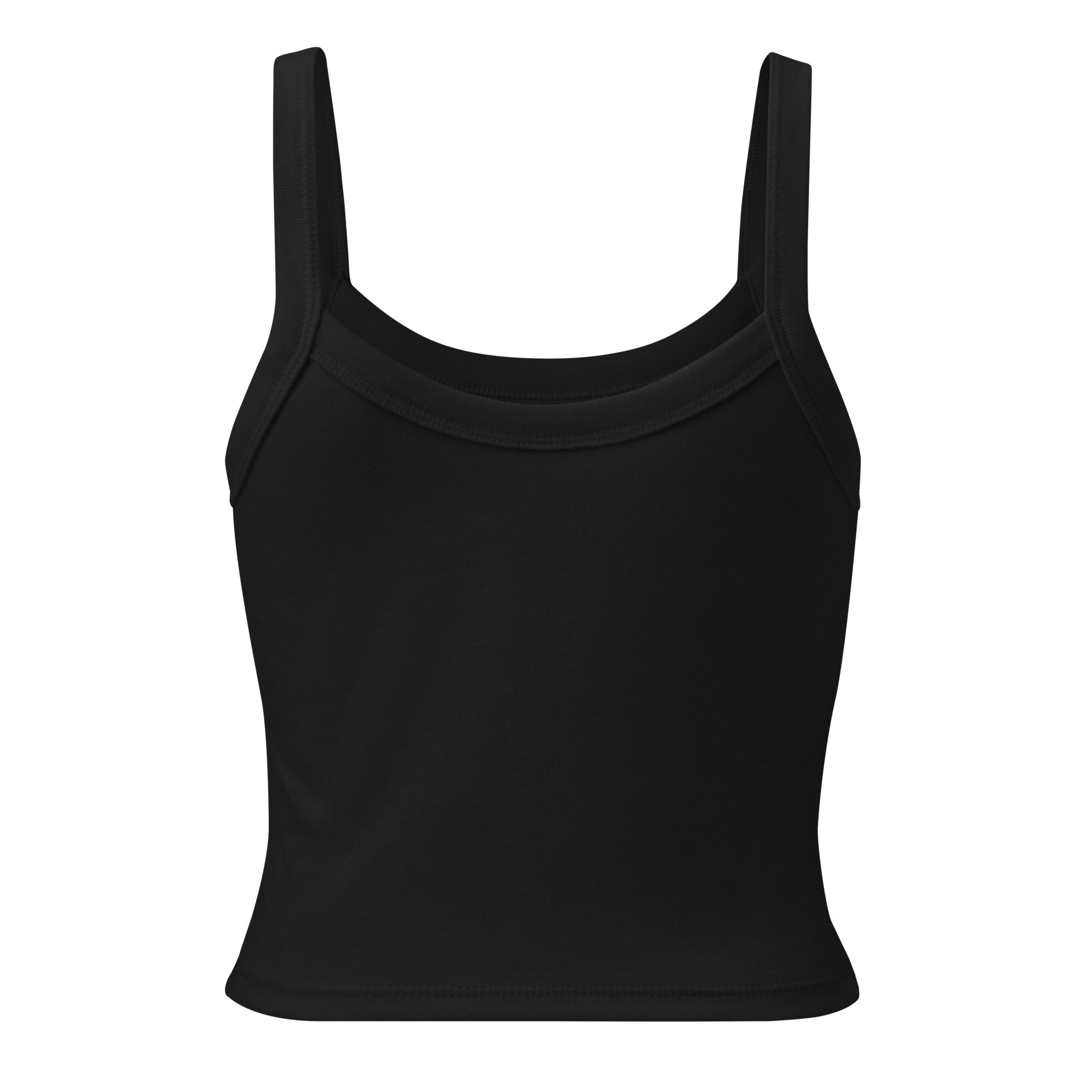 Desierto Selva Nieve y Volcán women's tank top in solid black blend, back view — ropa venezolana #color_solid_black_blend
