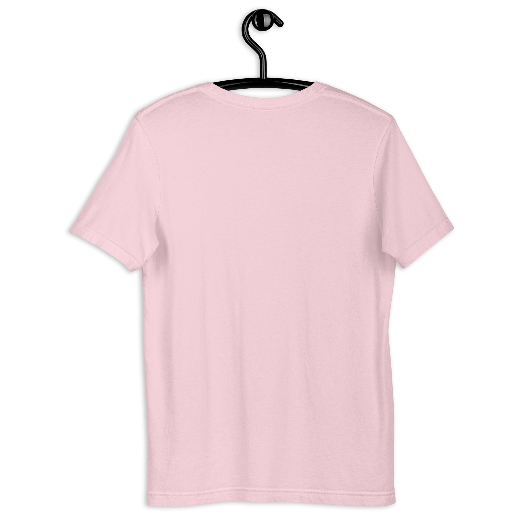 “Hopeless, not heartless” t-shirt in soft pink, back view — Venezuelan streetwear #color_soft_pink