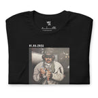 January 3rd 2026 “Venezuela Libre” t-shirt in black, folded detail — Venezuelan t-shirt #color_black