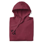 Canserbero “All We Need Is Love” hoodie in maroon, folded detail — Canserbero merch #color_maroon