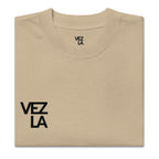 Canserbero “All We Need Is Love” oversized faded tee in faded khaki, folded detail — Canserbero merch #color_faded_khaki