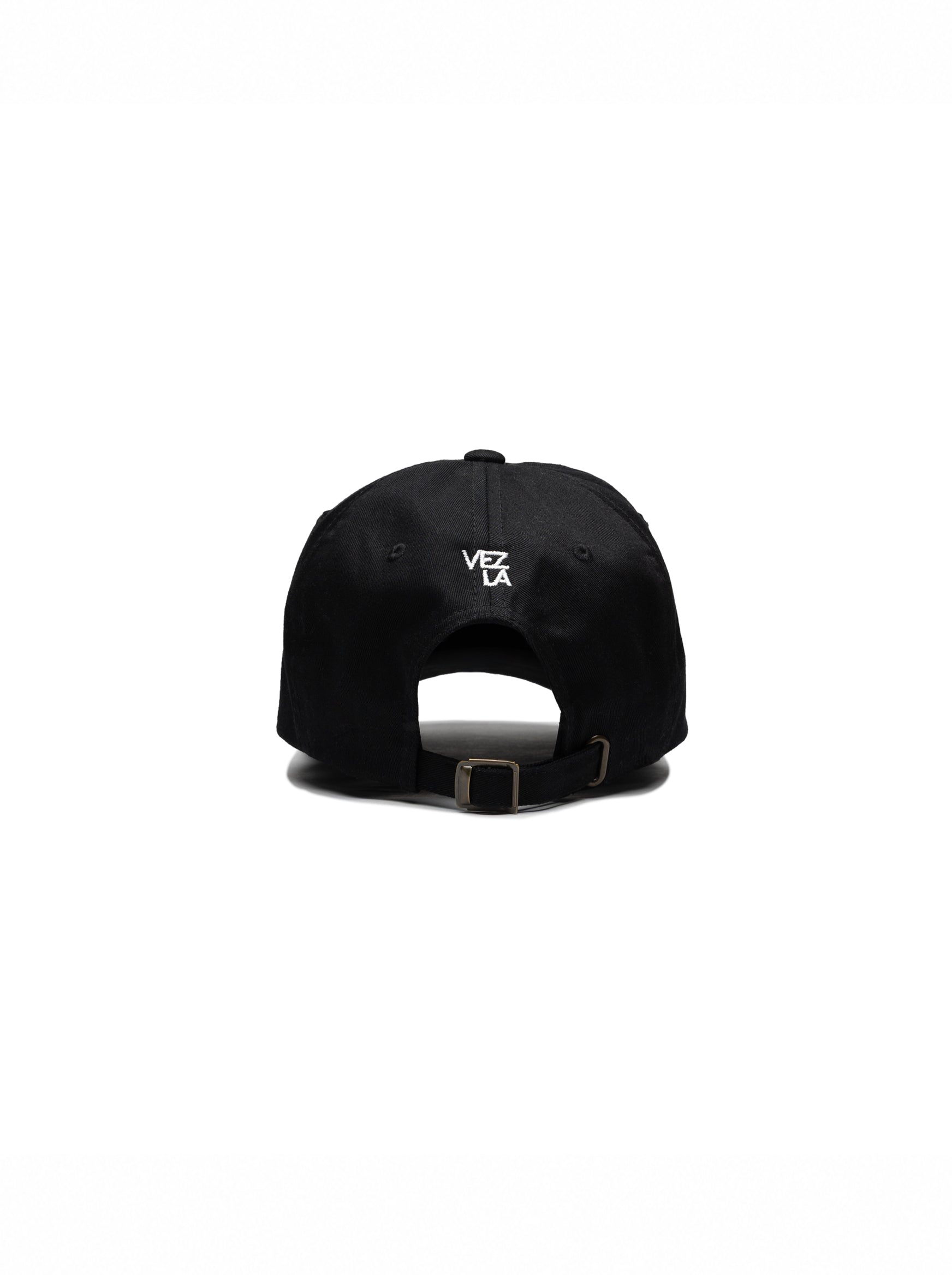 “Marico el que lo lea” embroidered black dad cap — Venezuelan slang streetwear, back view #color_black