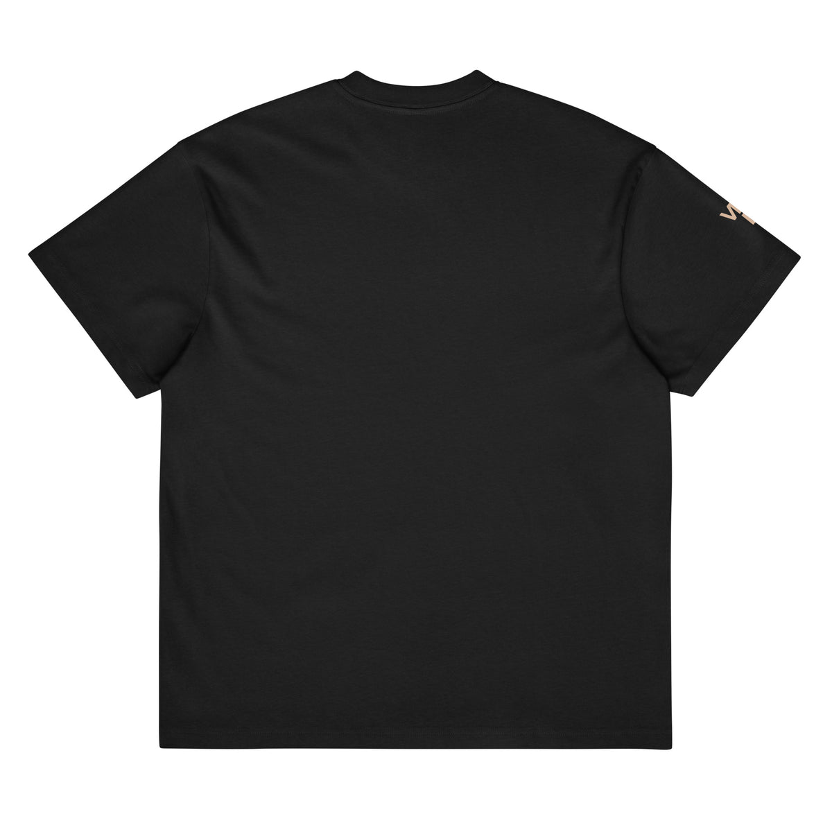 Los Angeles California men's box tee in black, back view — Venezuelan American #color_black