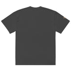Los Angeles California oversized faded tee in faded black, back view — Venezuelan American #color_faded_black