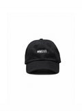 MMGVO embroidered black dad hat — Venezuelan slang streetwear, front view #color_black