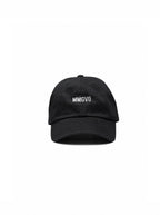 MMGVO embroidered black dad hat — Venezuelan slang streetwear, front view #color_black