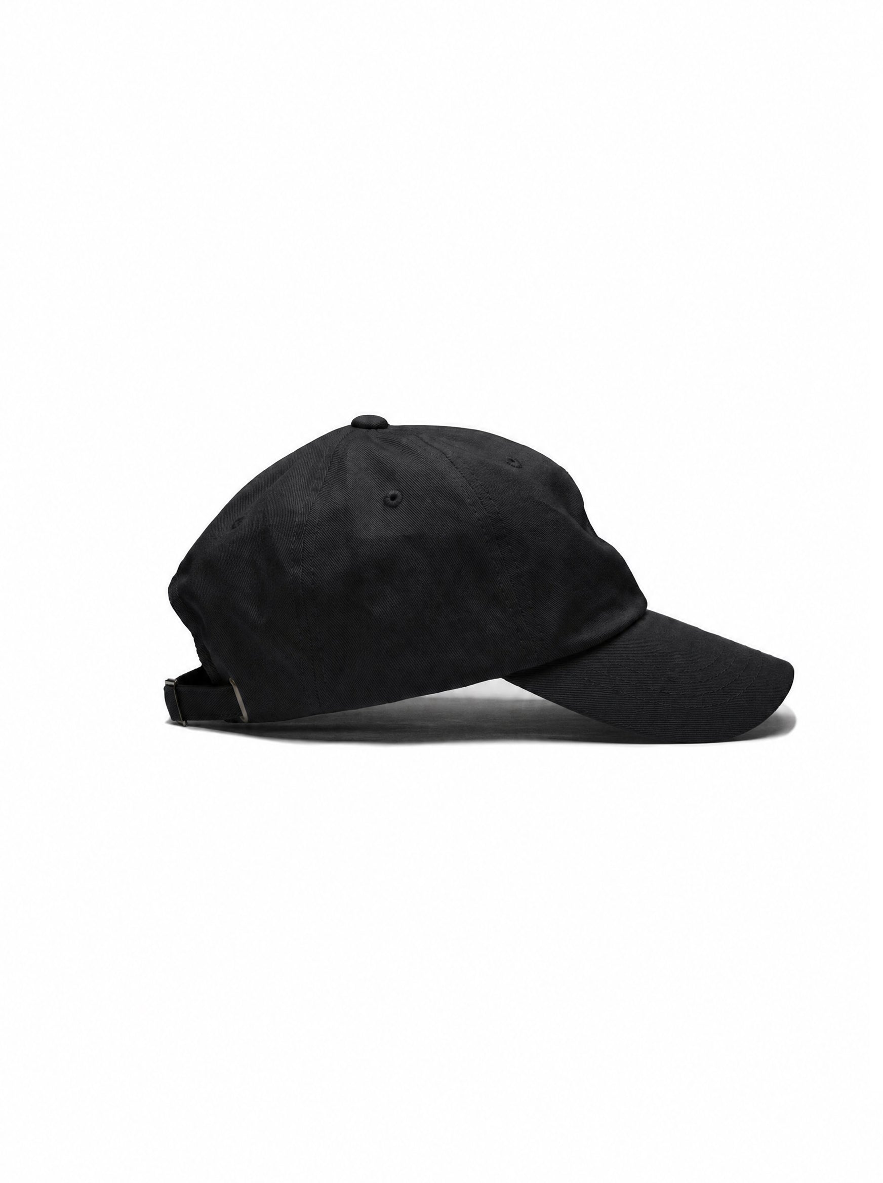 MMGVO embroidered black dad hat — Venezuelan slang streetwear, side view #color_black