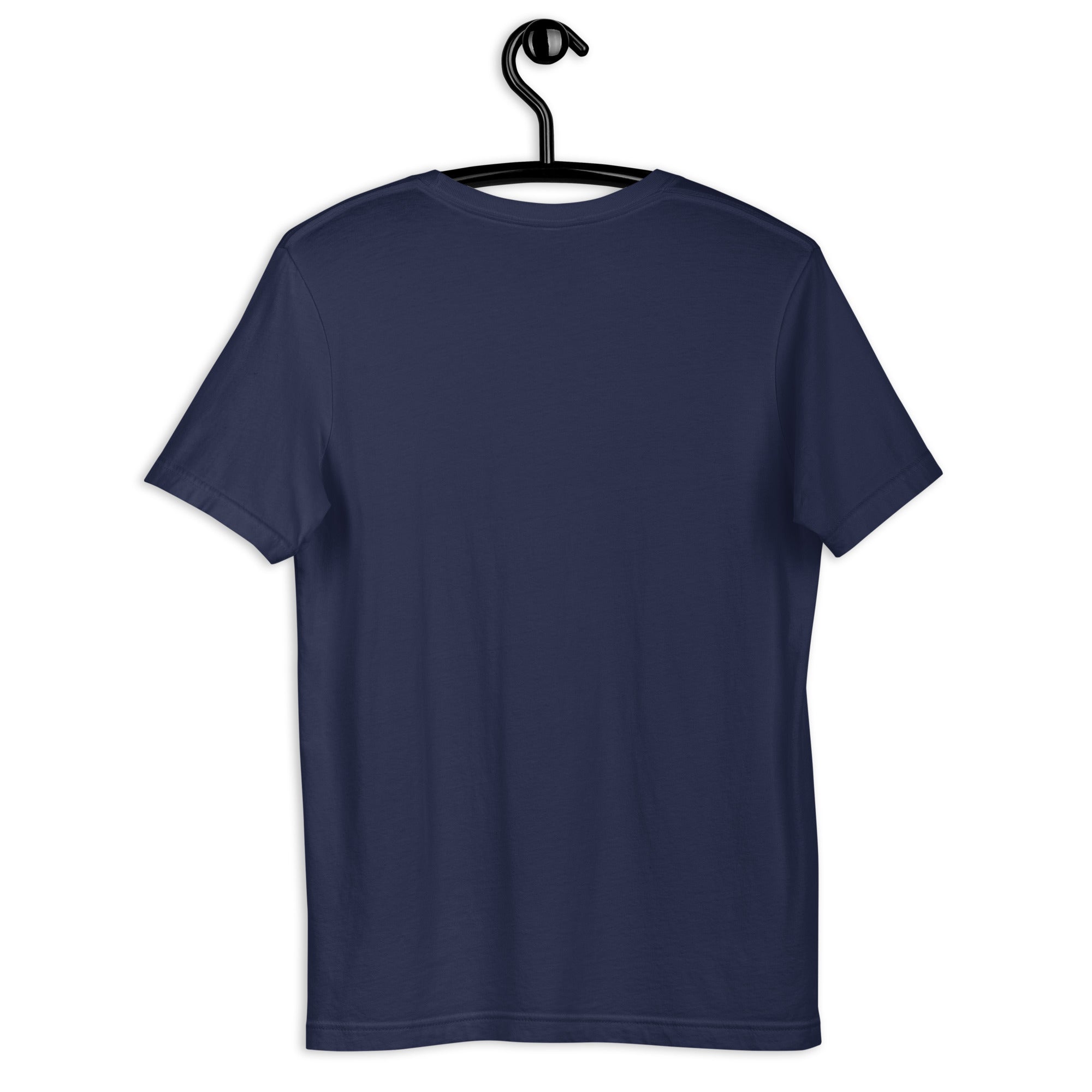 I Love Venezuela t-shirt in navy, back view — ropa venezolana #color_navy