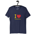I Love Venezuela t-shirt in navy, front view — ropa venezolana #color_navy