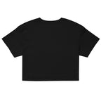 Los Angeles California women's crop top in black, back view — Venezuelan American #color_black