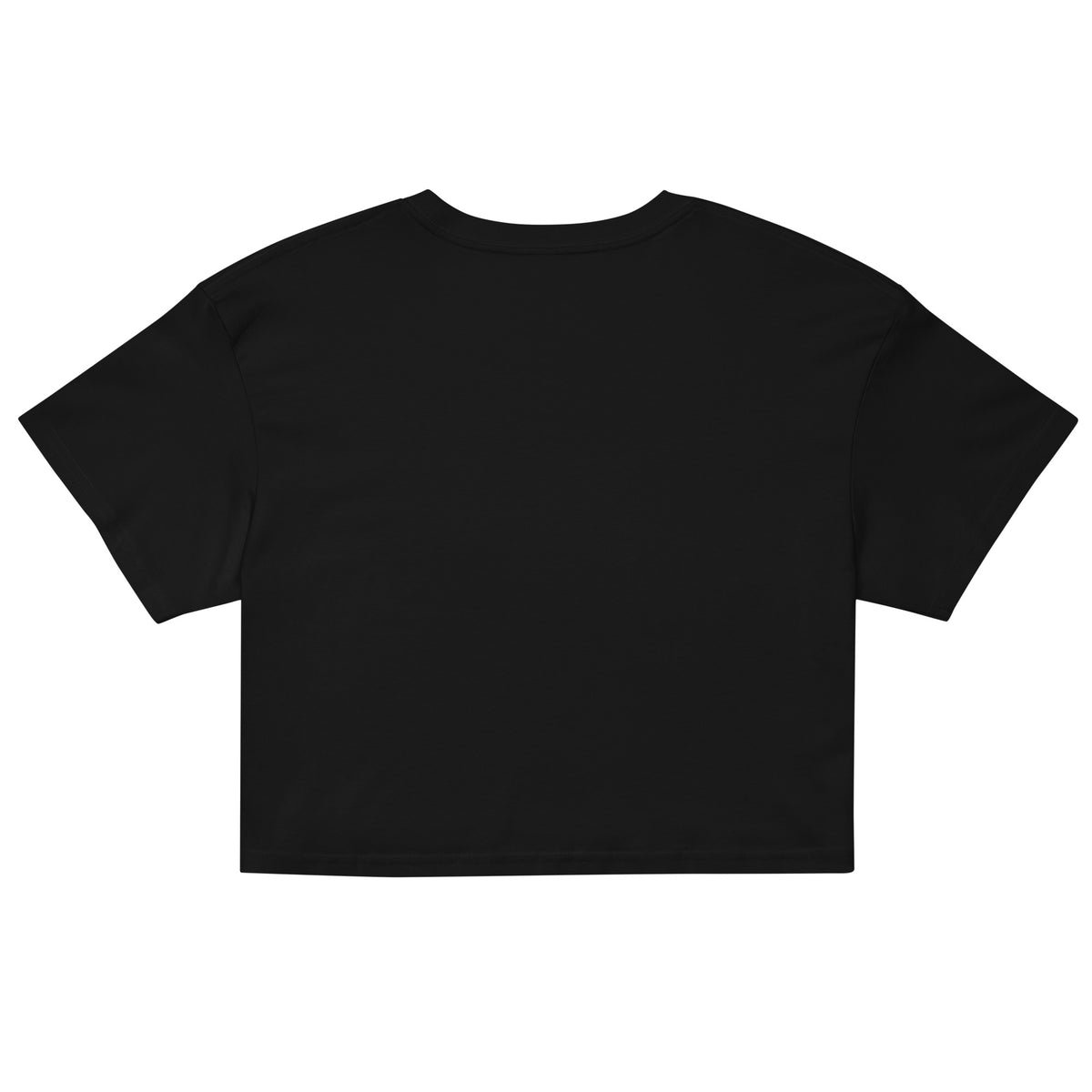 Los Angeles California women's crop top in black, back view — Venezuelan American #color_black
