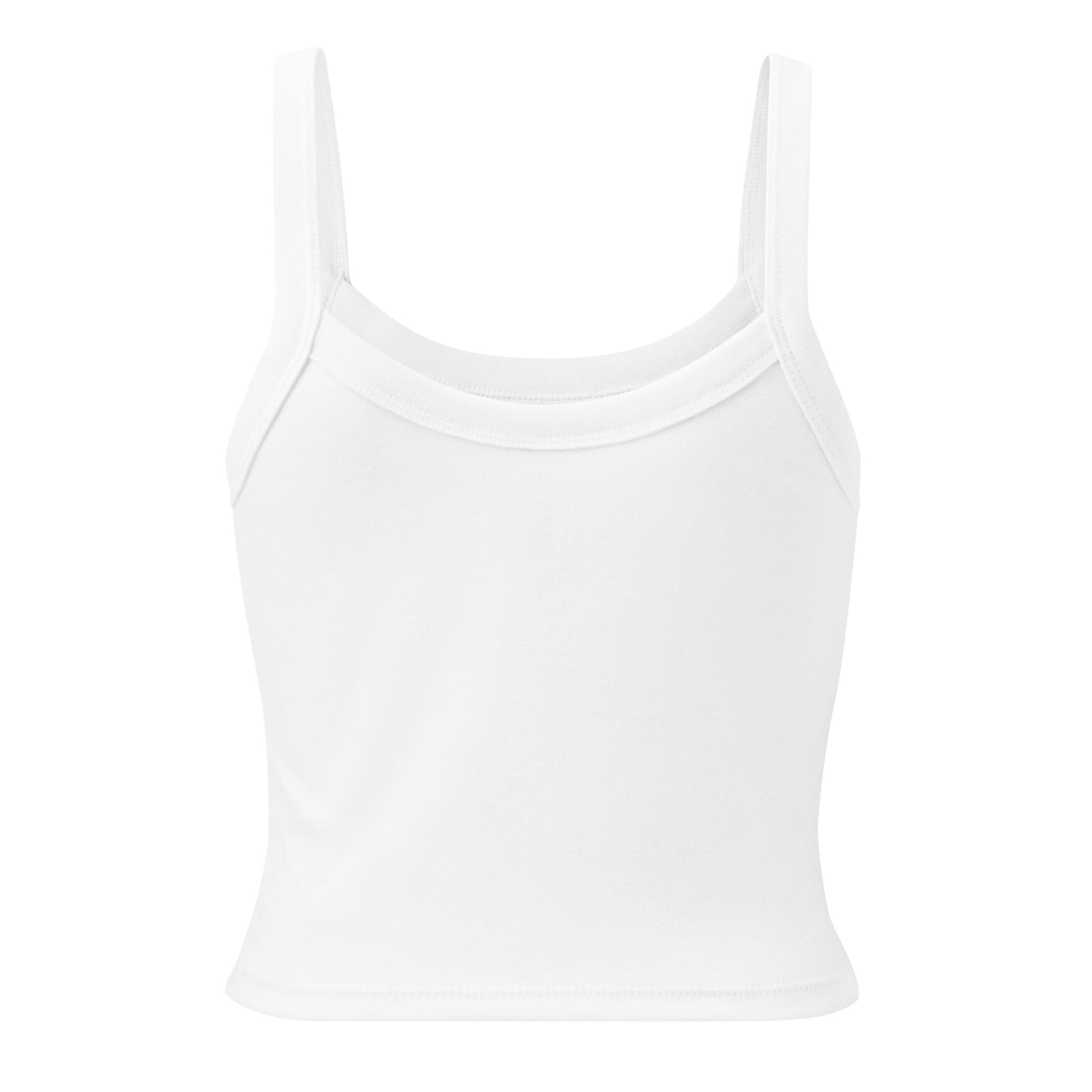 “I ❤ VZLA” I Love Venezuela women's micro-rib tank in solid white blend, back view — ropa venezolana #color_solid_white_blend